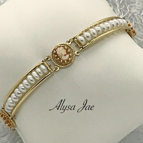 *RARE* Vintage Cameo Estate Jewelry - Rafka Bracelet - Picture 2 of 7